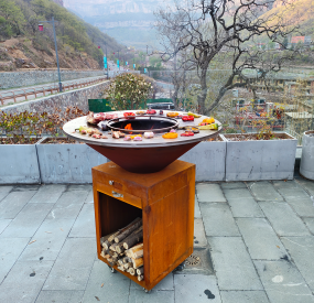 Corten Charcoal Grill